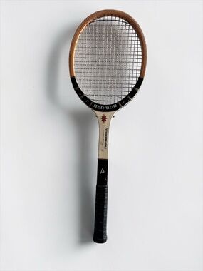 Vintage Seamco Ken Rosewall Wooden Tennis Racket Retro Display